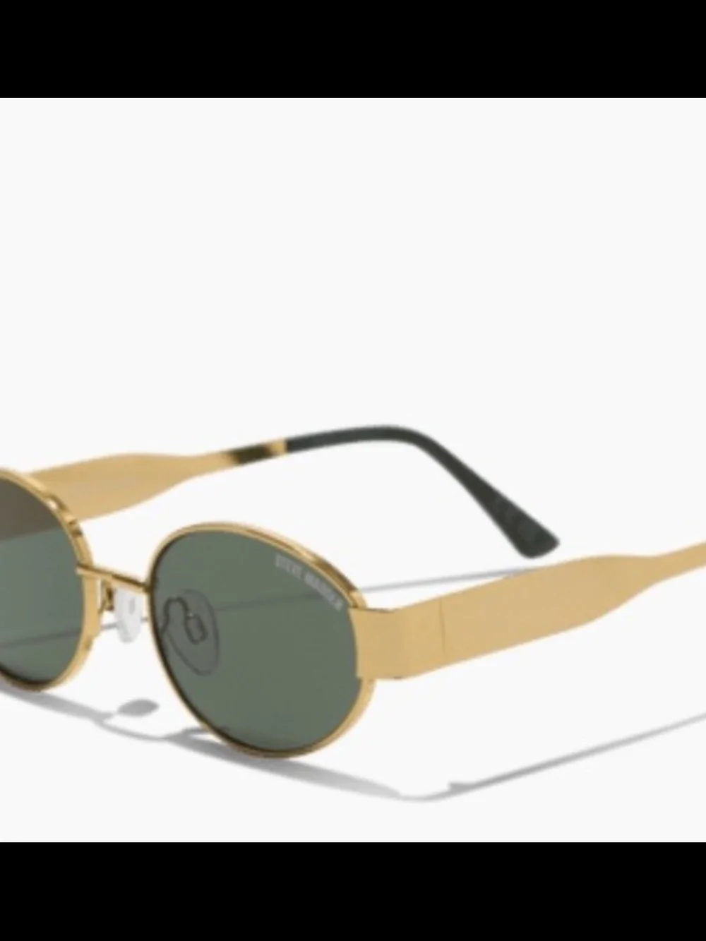 Steve Madden Mystic Gold Frame Oval Lens Sunglasses